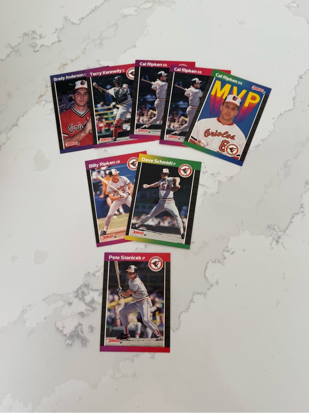 Baseball Trading Cards 89 Donruss Baltimore Orioles Lot of 8